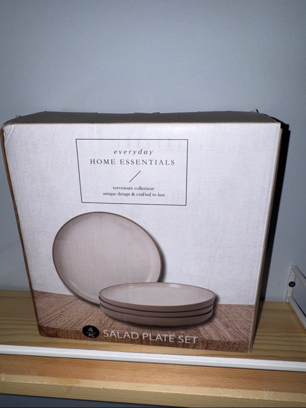 Home Essentials Cream Stoneware Salad Plate Set - 4 Piece